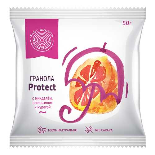 Гранола Fastbrunch Protect с миндалём, апельсином и курагой 3 саше в Бристоль