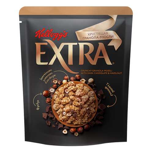 Гранола-мюсли хрустящая Kellogg's Extra с темным шоколадом и фундуком 300 г в Бристоль