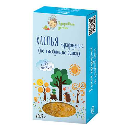 Хлопья кукурузные Здоровые детки 185 г в Бристоль