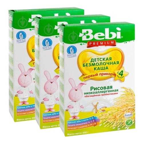 Каша Беби Premium рисовая низкоаллергеная с пребиотиками с 4 мес 200 г 3 штуки в Бристоль