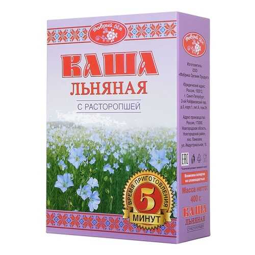 Каша Добрый Лен льняная с расторопшей 400 г в Бристоль