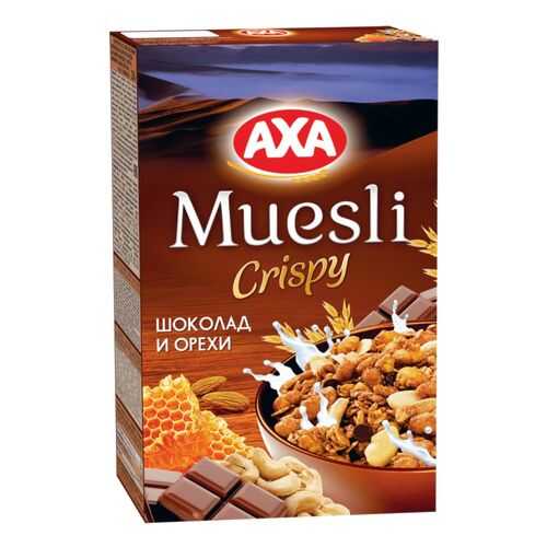 Мюсли сrispy AXA шоколад и орехи 250 г в Бристоль