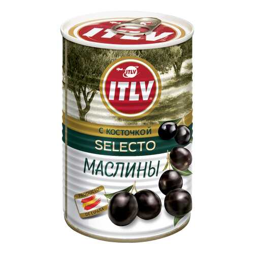 Маслины ITLV черные с косточкой 425 г в Бристоль
