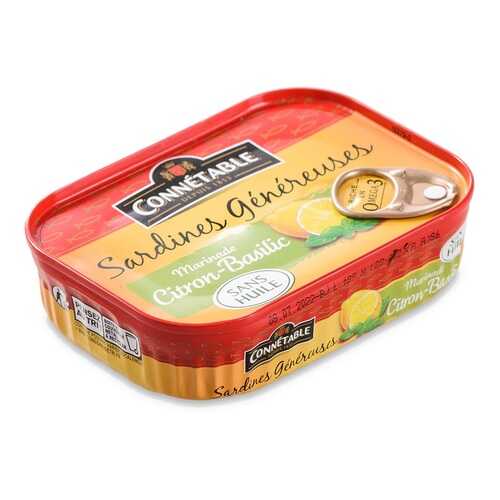 Сардины Connetable Sardines Genereuse в маринаде с лимоном и базиликом BELMA 140г в Бристоль