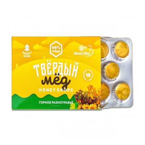 Карамель медовая Honey Way Твердый мед Горное разнотравье 30г в Бристоль