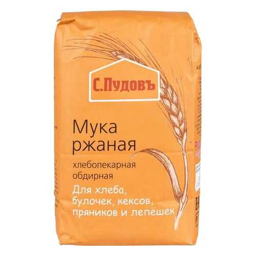 Мука ржаная С.Пудовъ обдирная 1 кг в Бристоль