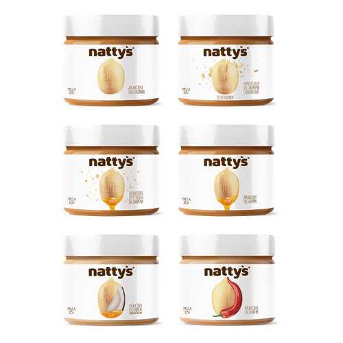 Набор арахисовых паст Nattys Peanut butter mix natbox 6 штук 325 г в Бристоль