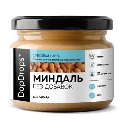 Ореховая паста DopDrops Миндальная без добавок 250 г в Бристоль