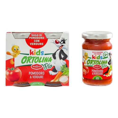 Соус Rodolfi Ortolina Kids Bio томатный с овощами 2 шт 100 г в Бристоль