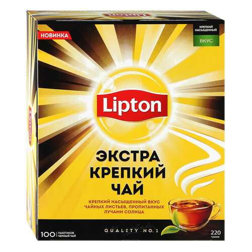 Чай черный Lipton экстра крепкий 100 пакетиков в Бристоль