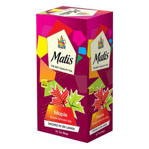 Чай черный в пакетиках для чашки Матис Maple 25*2 г в Бристоль
