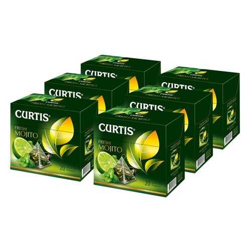 Чай Curtis Fresh Mojito, зелёный с добавками, 20 пирамидок х 6 упаковок в Бристоль