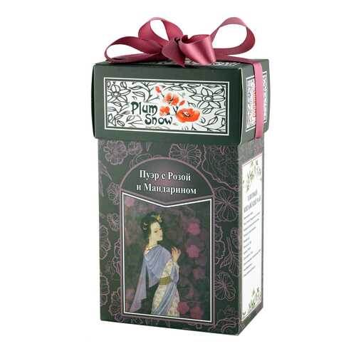 Чай Plum Snow Чёрный чай Пуэр с Розой и Мандарином, чёрный листовой, 100 гр в Бристоль