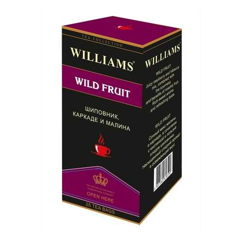 Чай Williams Wild Fruit, шиповник, каркаде, малина, 25 пакетиков в Бристоль