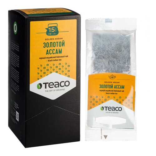 TeaCo Пакетированный черный чай на чайник Золотой ассам TEACO, 20 пак. по 4 г в Бристоль
