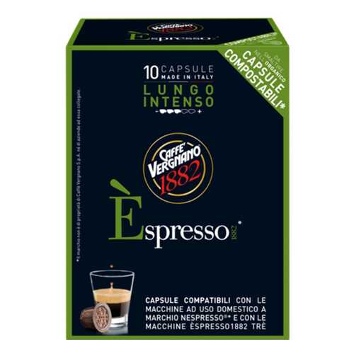 Капсулы Vergnano e`spresso lungo intenso для кофемашин Nespresso 10 капсул в Бристоль