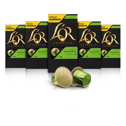 Набор кофе в капсулах L’OR Espresso Lungo Elegante 10 упаковок в Бристоль
