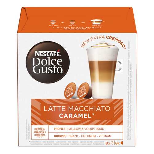 NESCAFE Dolce Gusto Латте Макиато со вкусом карамели, кофе в капсулах, 16 капсул в Бристоль