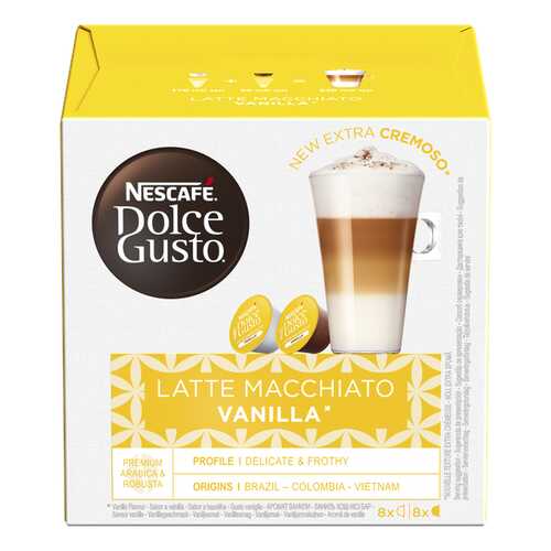 NESCAFE Dolce Gusto Латте Макиато со вкусом ванили, кофе в капсулах, 16 капсул в Бристоль