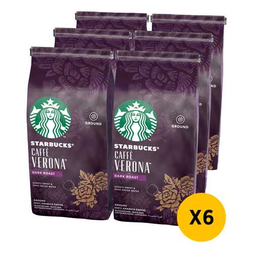 STARBUCKS Dark Cafe Verona кофе молотый 6 штук по 200г в Бристоль