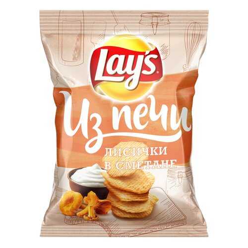 Картофельные чипсы Lay's из печи лисички в сметане 85 г в Бристоль