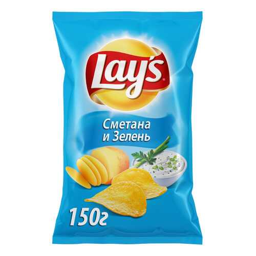 Картофельные чипсы Lay's сметана и зелень 150 г в Бристоль