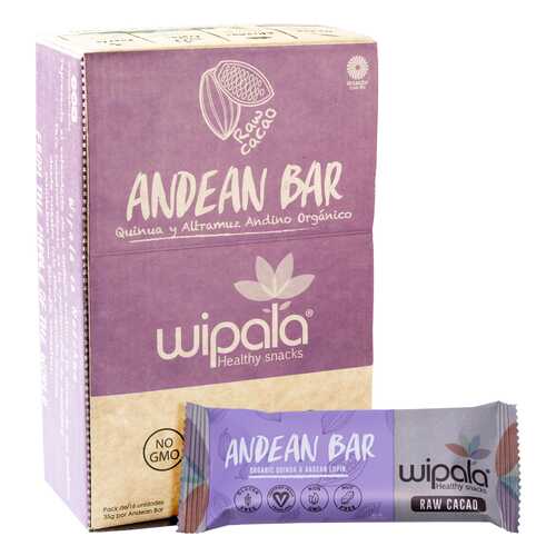Злаковые батончики Wipala Snacks какао-киноа 16 шт по 35 г в Бристоль