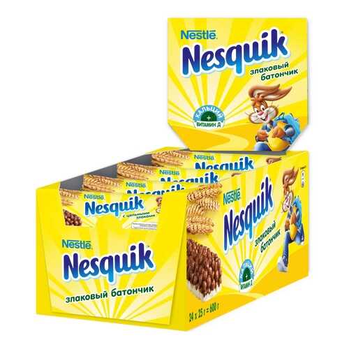 Злаковый батончик Nesquik с шоколадом 24 штуки по 25 г в Бристоль