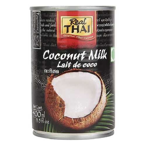 Кокосовое молоко Real Thai 85% мякоти жирность 17-19% ж/б 400 мл в Бристоль