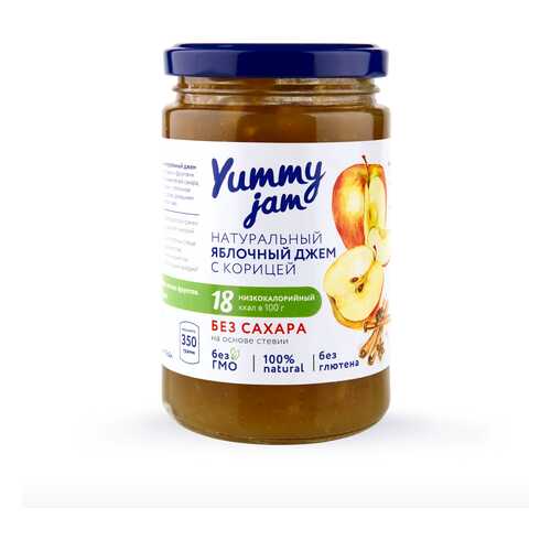 Джем Yummy jam яблочный с корицей без сахара 350 г в Бристоль