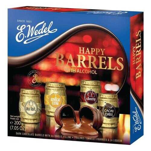 Ассорти шоколадных конфет E.Wedel happy barrels с ликером 200 г в Бристоль