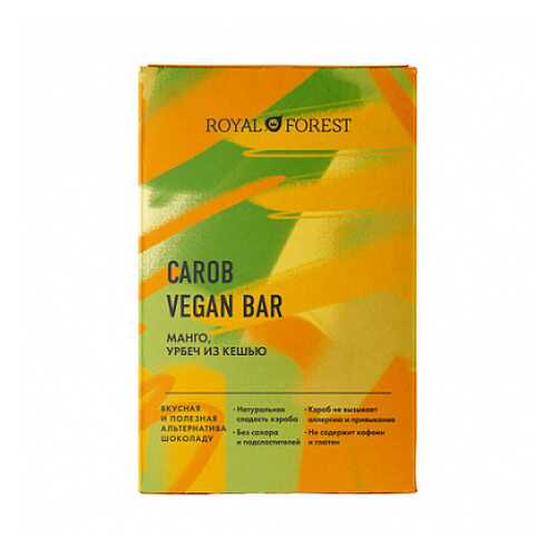 Шоколад Carob Vegan Bar Манго, урбеч из кешью Royal Forest 50 г в Бристоль