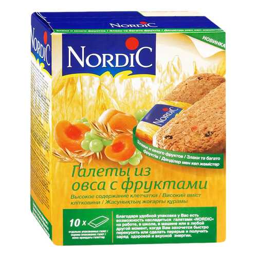 Галеты Nordic из овса с фруктами 30 г 10 штук в Бристоль