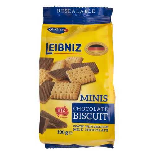 Печенье Leibniz minis chocolate biscuit в шоколаде 100 г в Бристоль