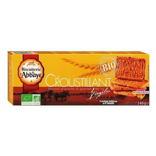 Печенье органическое Biscuiterie de l'Abbaye с овсяными хлопьями и семенами льна 140 г в Бристоль