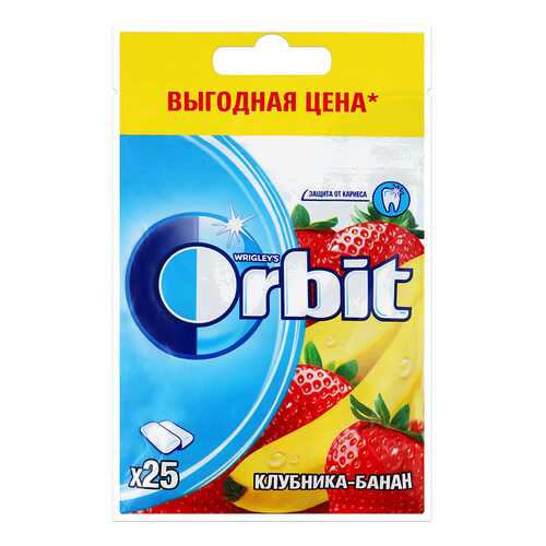 Orbit Клубника-Банан пакет 25 драже по 34г в Бристоль