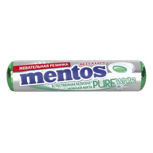 Жевательная резинка Mentos пьюр вайт нежная мята 15.5 г в Бристоль