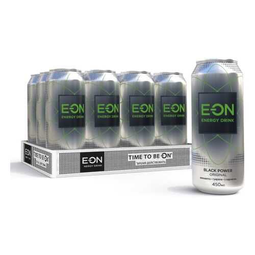 Энергетический напиток E-ON Black Power 12 шт по 450 мл в Бристоль