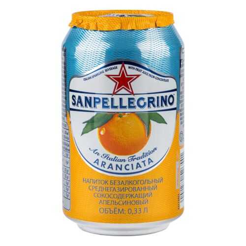 Напиток Sanpellegrino апельсиновый среднегазированный жестяная банка 0.33 л в Бристоль
