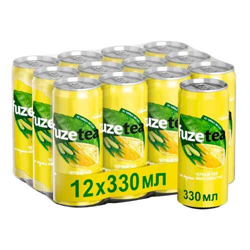 Холодный черный чай FUZE TEA лимон-лемонграсс 0.33 л (коробка 12 штуки) в Бристоль