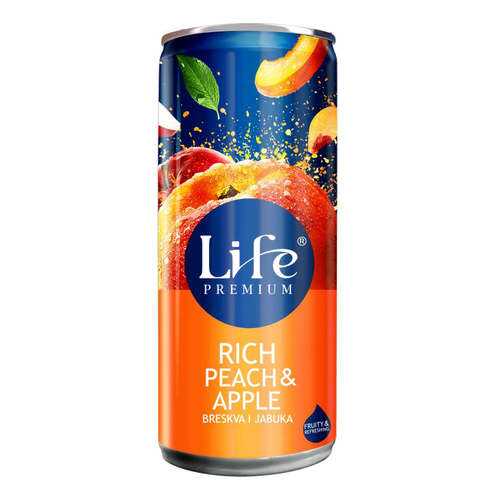 Сок яблочно-персиковый Life Premium Румяный персик 0.25 л в Бристоль